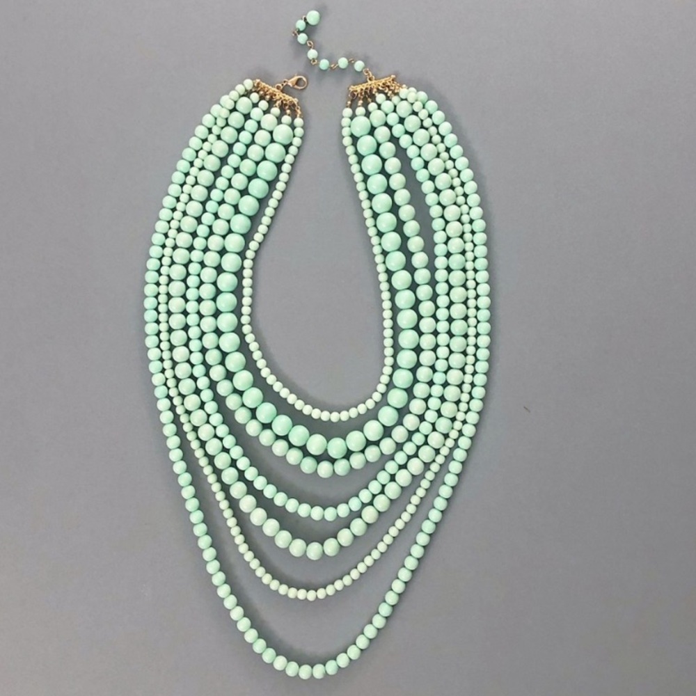 New! Mint beaded necklace - Picture 5 of 11